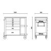 Beta Gereedschapswagen met 7 laden werkbank RSC24L/7 Rood