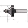 Rotec HM Kwartrondprofielfrees, Lager, Silver-Line, D2=8 / Ø28,6