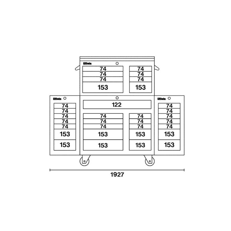 Beta Gereedschapswagen C38C O/33 oranje