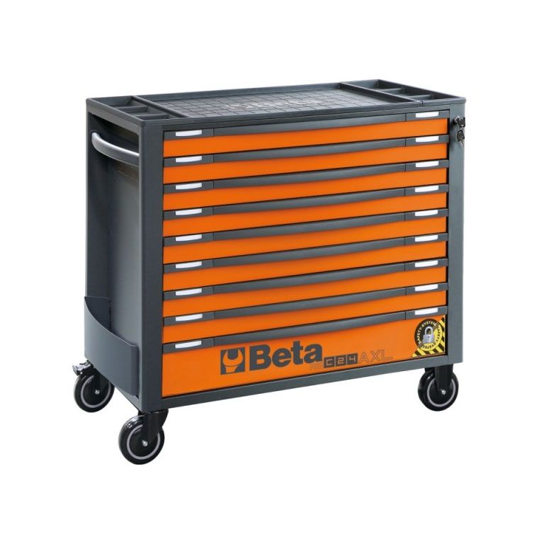 Beta Gereedschapswagen met 9 laden anti-omval RSC24AXL/9 Oranje