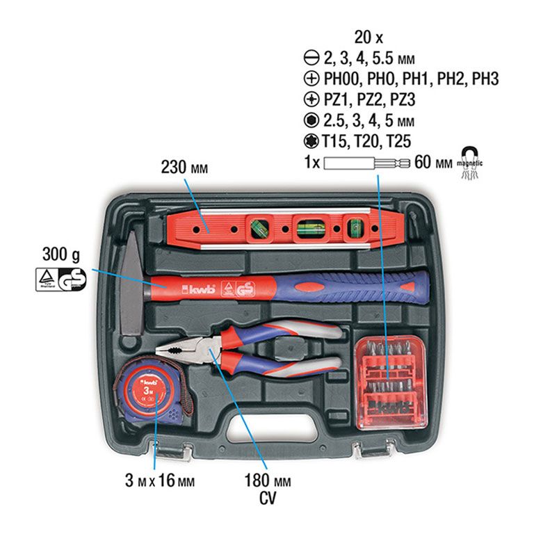 KWB Gereedschapskoffer 40 Delig