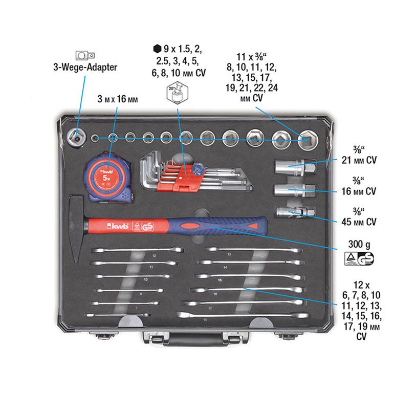 KWB Gereedschapskoffer 51 Delig