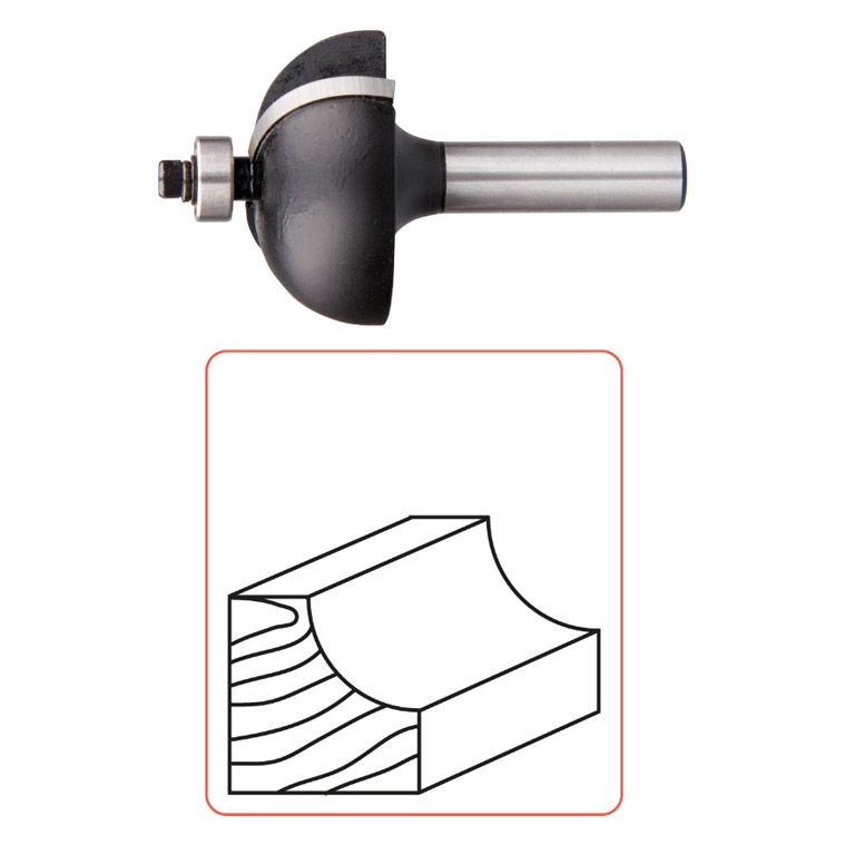 Rotec HM Halfholprofielfrees, Lager,Silver-Line, D2=8 / Ø35,0