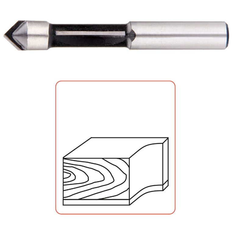Rotec HM Kopieerfrees, Silver-Line,D2=8 / Ø8