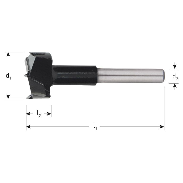 Rotec HM Scharniergatfrees, Silver-Line, D2=8 / Ø26