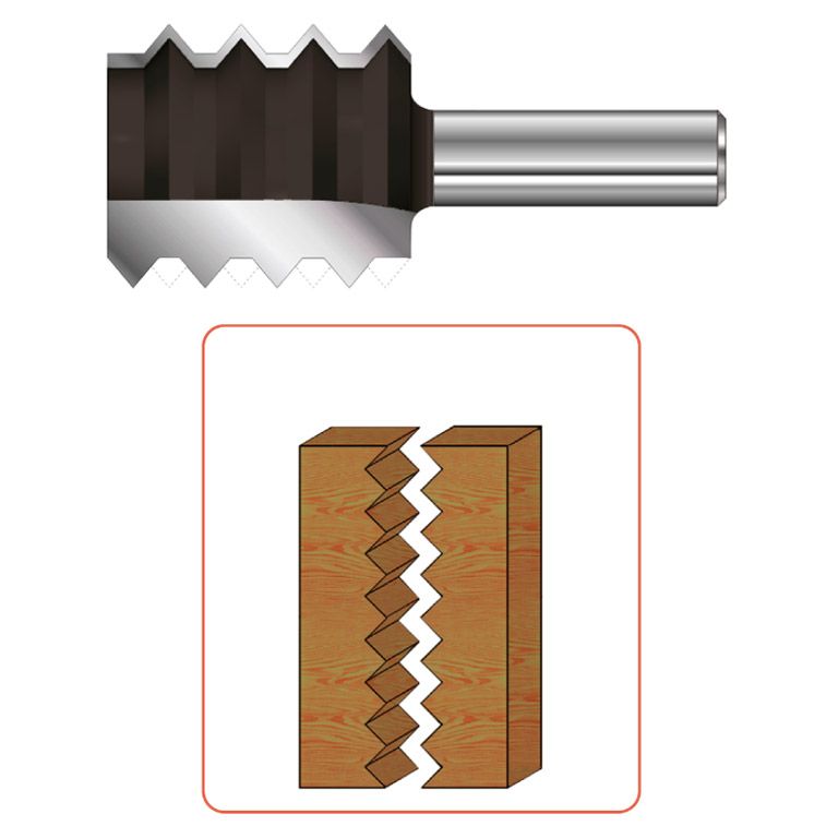 Rotec HM Verlijmfrees 'V', Gold-Line, Ø35 D2=12