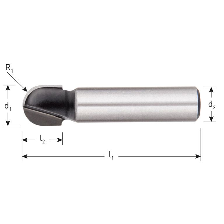 Rotec HM Holprofielfrees, Silver-Line, D2=8 / Ø9,5