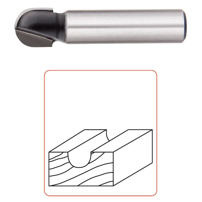 Rotec HM Holprofielfrees, Silver-Line, D2=8 / Ø9,5