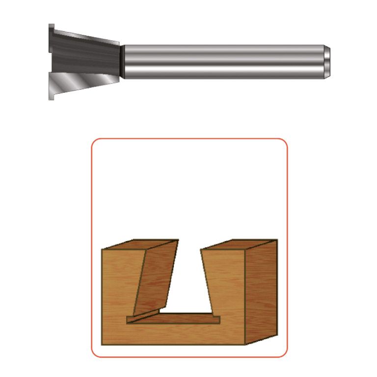 Rotec HM Zwaluwstaartfrees, Voorritser, Gold-Line, Ø14,3 14°