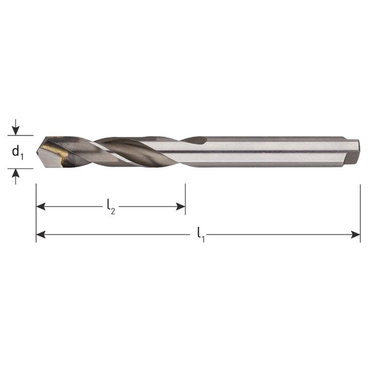 Rotec Spiraalboren DIN 8037 Met HM-Snijkant 8,0 mm