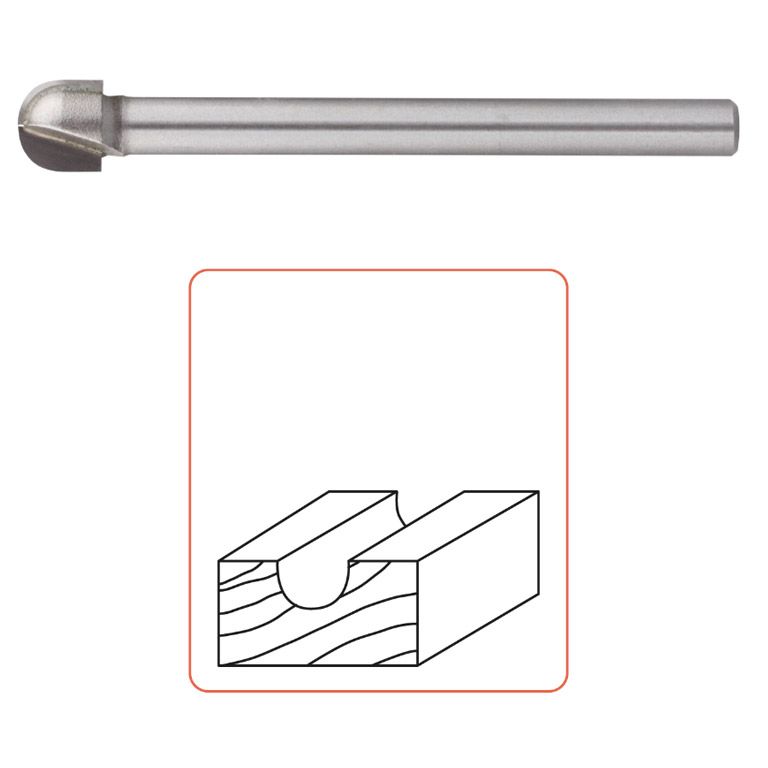 Rotec HM Houtrotfrees, Silver-Line,D2=6 /Ø9,5