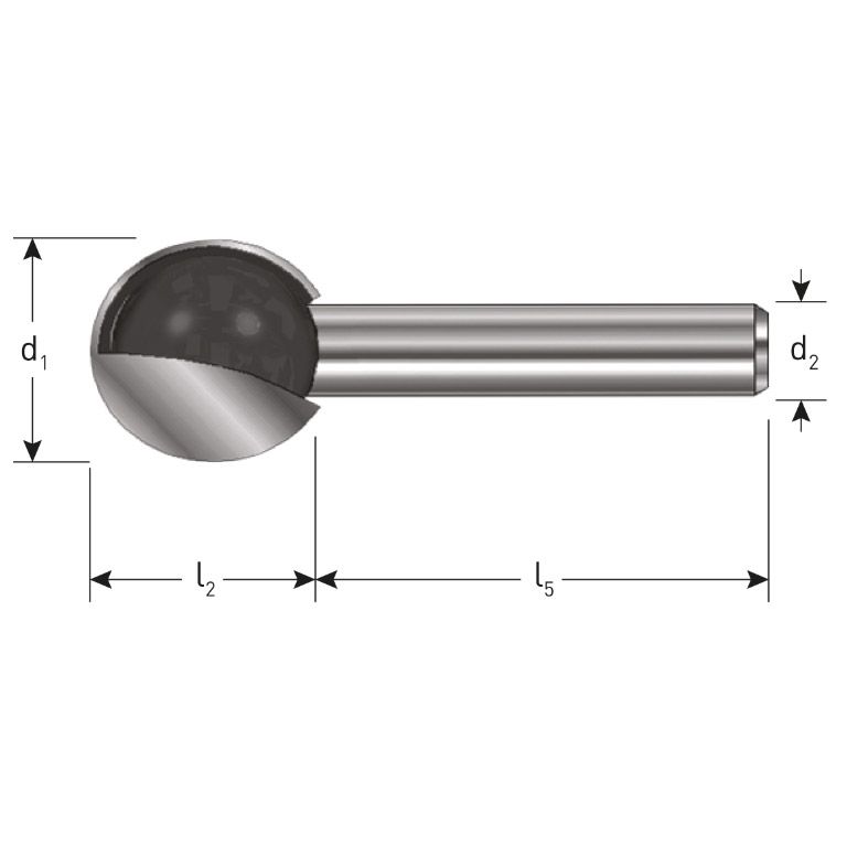 Rotec HM Kogelfrees, Gold-Line, Ø15,9 D2=12