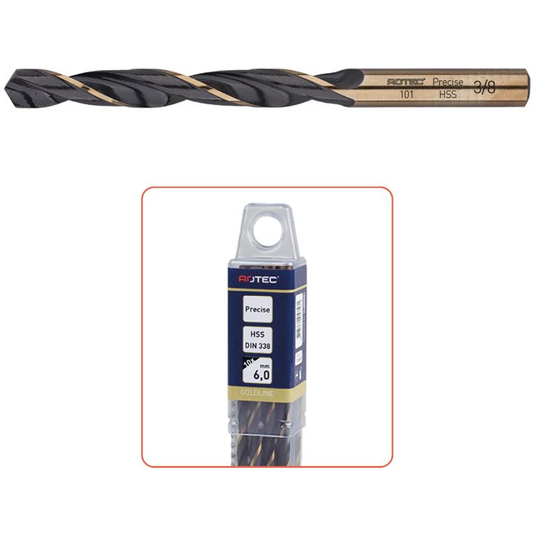 Rotec HSS-R Spiraalboor, Din 338, Type Precise, Ø7/16'' 5 stuks