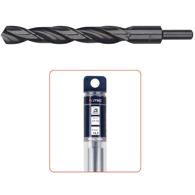Rotec HSS-R Spiraalboor, Din 338, Type N, D2=10, Ø13,5