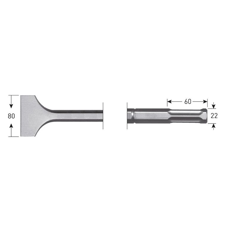 Rotec 6-Kant 22 Spadebeitel, 80X360
