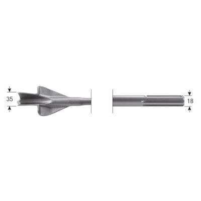 Rotec Sds-Max Vleugelbeitel 35X380Mm